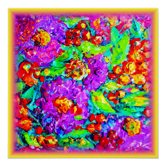 Póster Pintura das Flores de Mola. Comprar Agora (Frente)