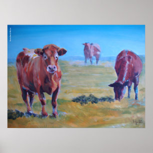 Póster pintura das vacas