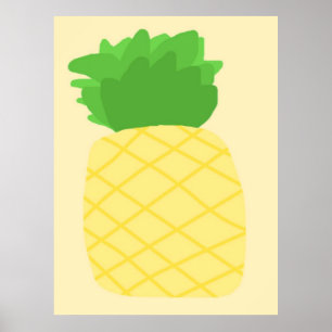 Poster pintura de abacaxi