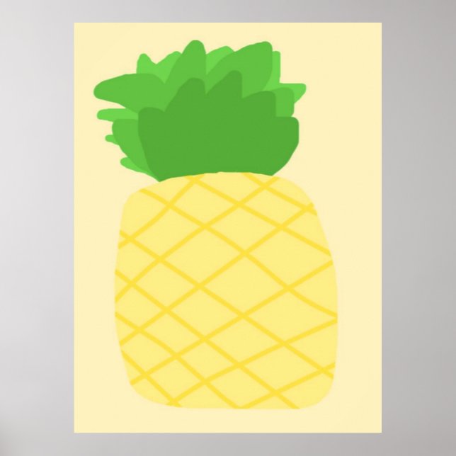 Poster pintura de abacaxi (Frente)