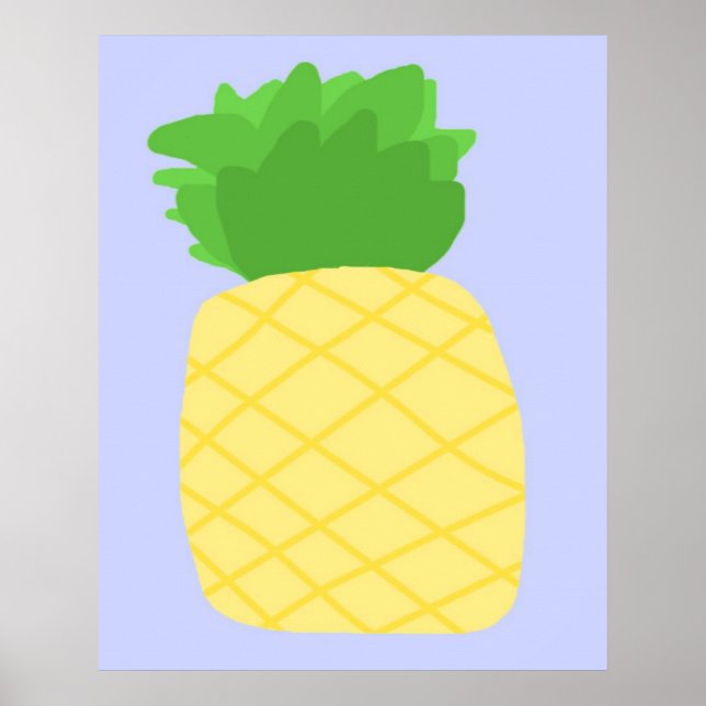 Poster pintura de abacaxi (Frente)