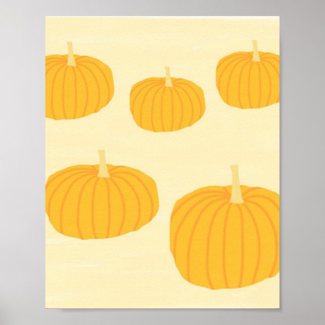 Poster pintura de abóboras (Frente)