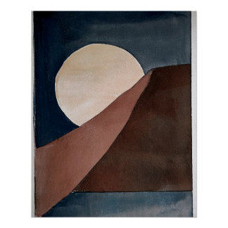 Póster Pintura de abstrato de aquarela artística
