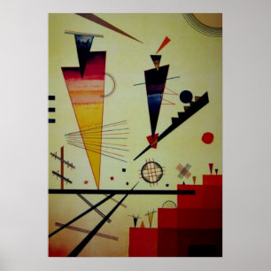 Póster Pintura de Abstrato de Estrutura de Feliz Kandinsk