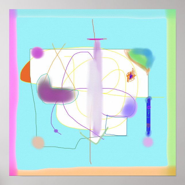Poster Pintura de Abstrato digital (Frente)
