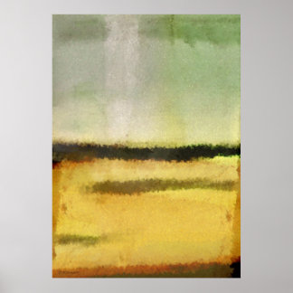 Póster Pintura de Abstrato digital de três linhas