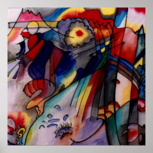 Póster Pintura de Abstrato Kandinsky 1913
