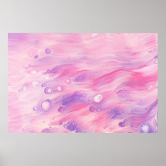 POSTER PINTURA DE ABSTRATO VERDE E BRANCA