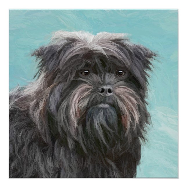 Póster Pintura de Affenpinscher - Arte de Cachorro Origin (Frente)