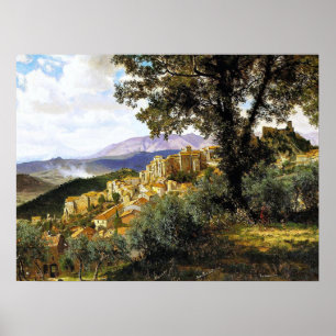 Poster Pintura de Albert Bierstadt, Olevano Card