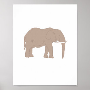 Poster Pintura De Animais Safari De Pintura De Elefantes
