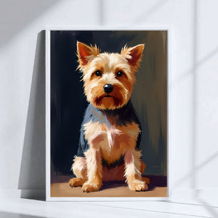 Poster Pintura de Animal de Estimação Cachorro Yorkshire 