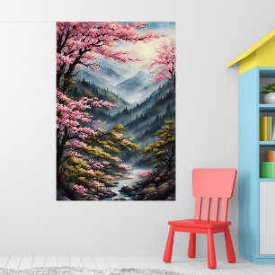 Poster Pintura de Aquicultura Oriental Blossomo