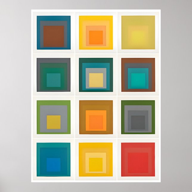 Poster pintura de arte de Josef Albers (Frente)