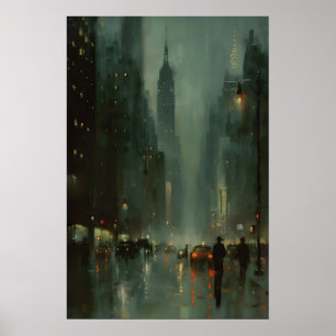 Poster Pintura de Arte de Rua da Cidade de Nova York, Noi