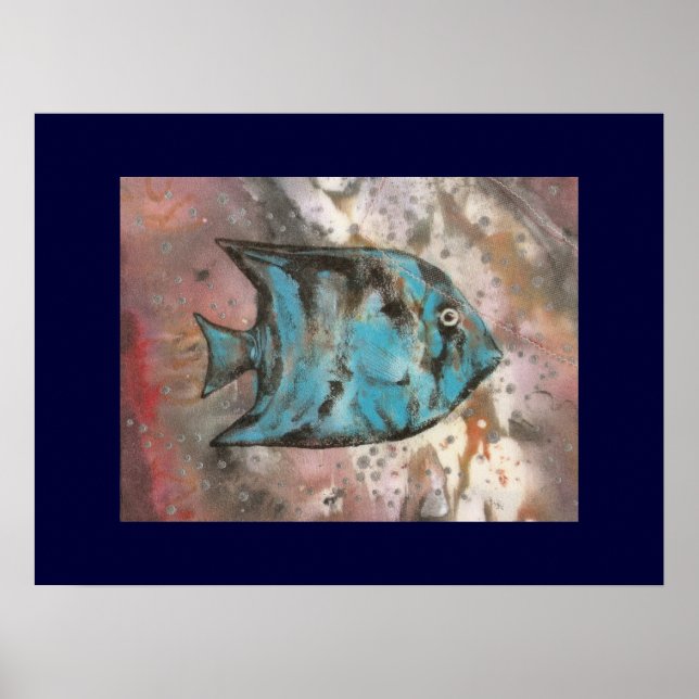 Poster Pintura de arte em peixes (Frente)