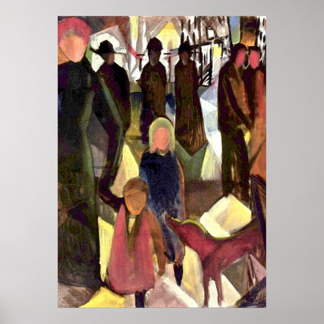 Poster Pintura de August Macke, Adeus (Frente)