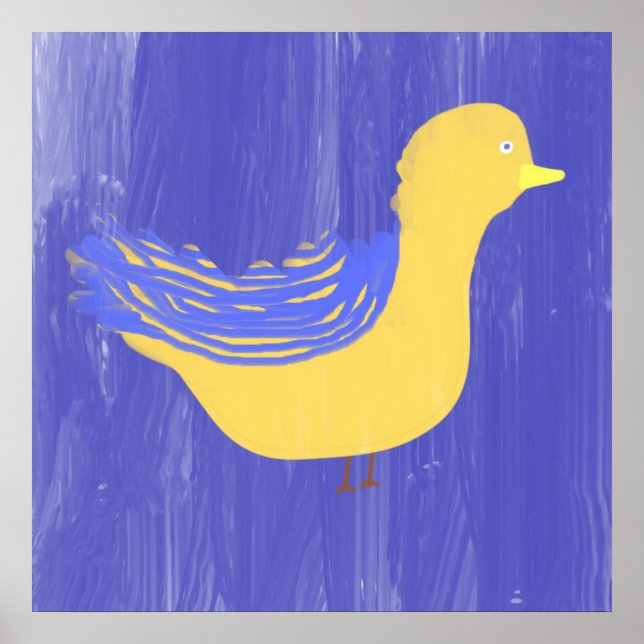 Poster pintura de aves (Frente)