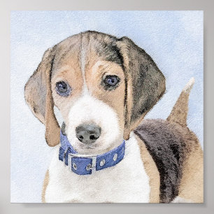 Poster Pintura de Beagle - Arte de Cachorro Original Boni