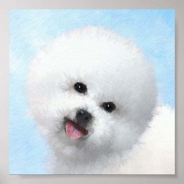 Poster Pintura de Bichon Frise - Arte de Cachorro Origina (Frente)