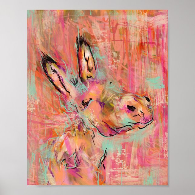 Poster pintura de burro (Frente)