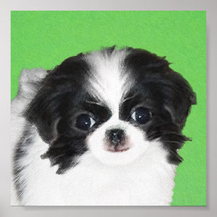 Poster Pintura De Cachorro Japonês - Arte Original De Ca