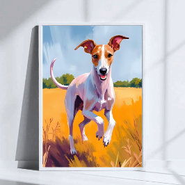 Poster Pintura de Cão Galgo Italiano