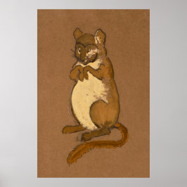 Poster Pintura de Caráter da Floresta de Alice e Maravilh