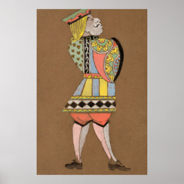 Poster Pintura de caráter da floresta de Alice e Maravilh