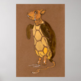 Poster Pintura de Caráter da Floresta de Alice e Maravilh