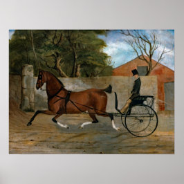 Poster Pintura de Carruagem de Cavalo Vintage
