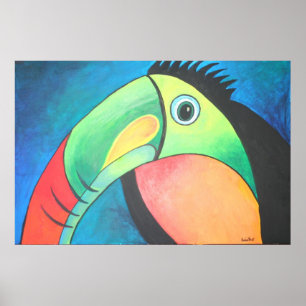 Póster Pintura de Cartoon para Crianças Turianas