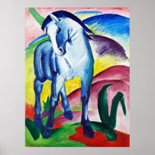 Poster Pintura de cavalo azul por Franz Marc