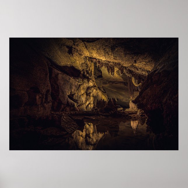 POSTER PINTURA DE CAVERNA BRANCA E PRETA (Frente)