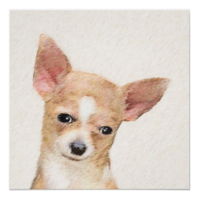 Póster Pintura de Chihuahua - Arte de Cachorro Original C (Frente)