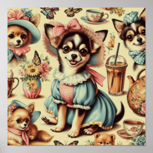 Poster Pintura de Chihuahua Puppy