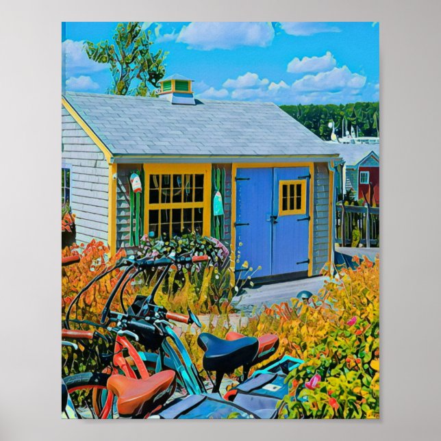 Poster Pintura de ciclismo incrível (Frente)