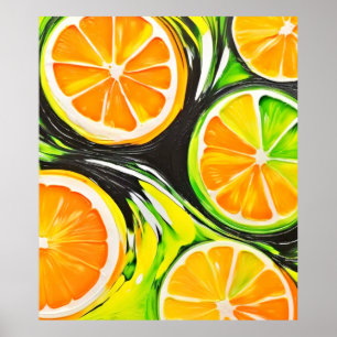 Poster Pintura de Citros Vibrante