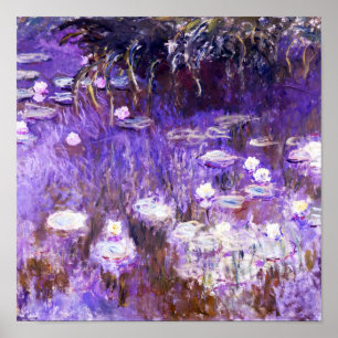 Poster Pintura de Claude Monet para os lírios