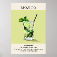 Pintura de coquetel Mojito