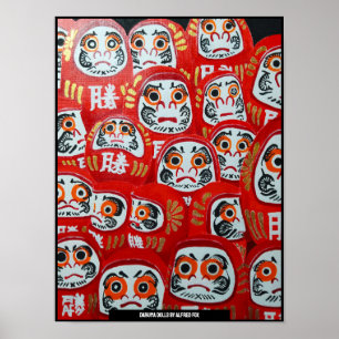 Poster Pintura de Daruma Dolls por Alfred Fox