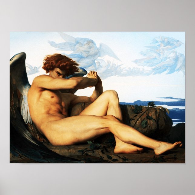 Poster Pintura de Fallen Angel por Alexandre Cabanel (Frente)