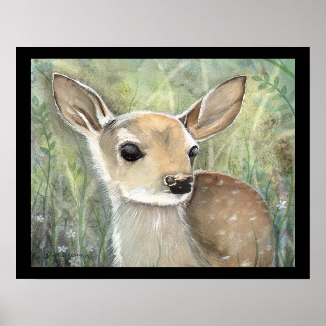 Poster Pintura de Fawn Wildlife (Frente)