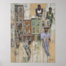 Pintura de Figuras Abstratas de Harlem