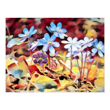 Pintura de flores roxas de verão