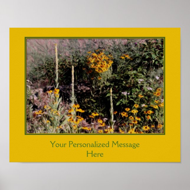 Póster Pintura de flores silvestres Cria sua própria cita (Frente)