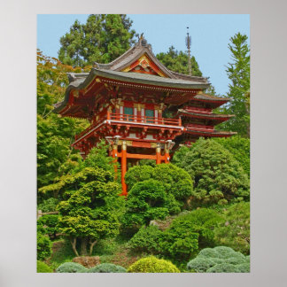 Poster Pintura de fotos no Japão Pagoda