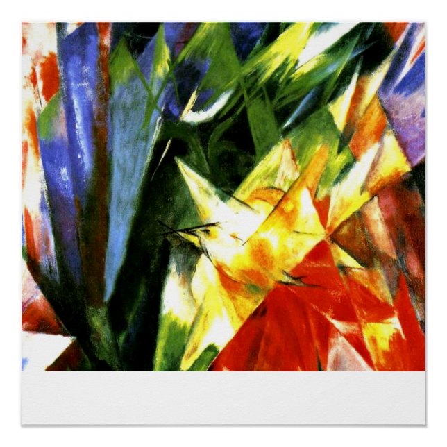 Póster Pintura de Franz Marc, Pássaros,  (Frente)