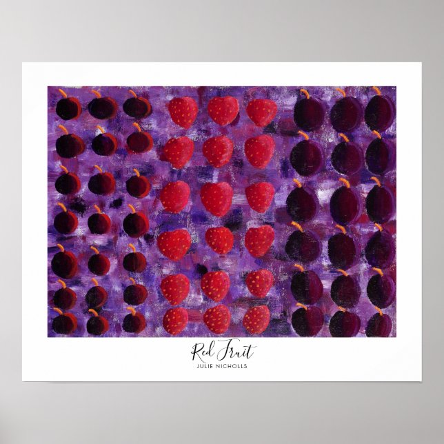 Poster Pintura de Fruta Vermelha (Frente)