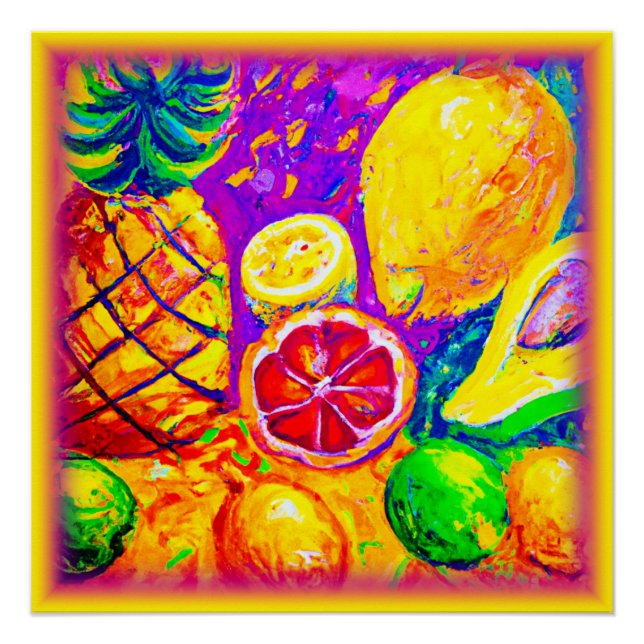 Póster Pintura de Frutas. Comprar Agora (Frente)